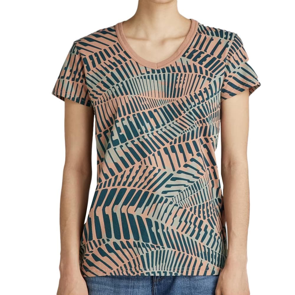 T-shirt Orange Femme All Over Print D21210 1