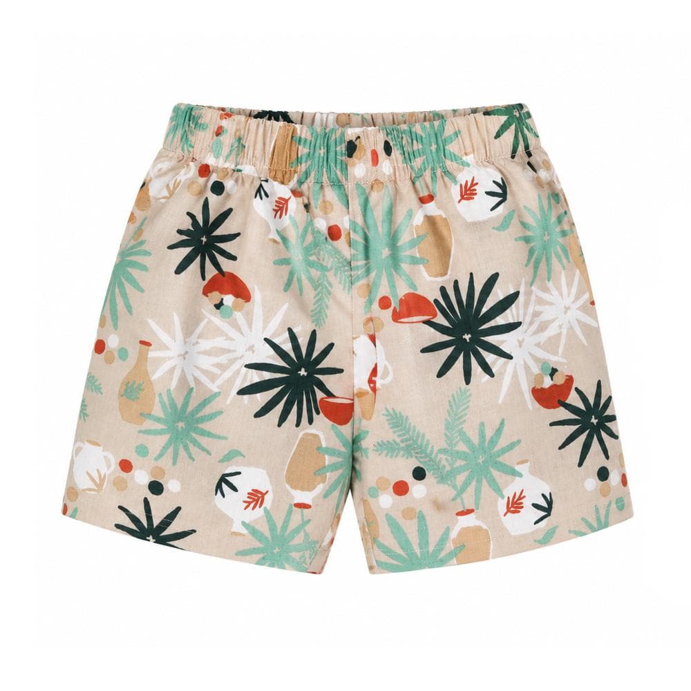 Short Tropical Beige/Vert Bébé P'tit Mome Paolo 1