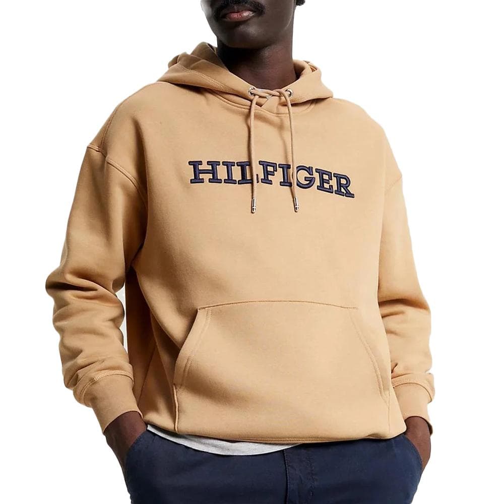Sweat à Capuche Beige Homme Tommy Hilfiger Monotype Embro 1