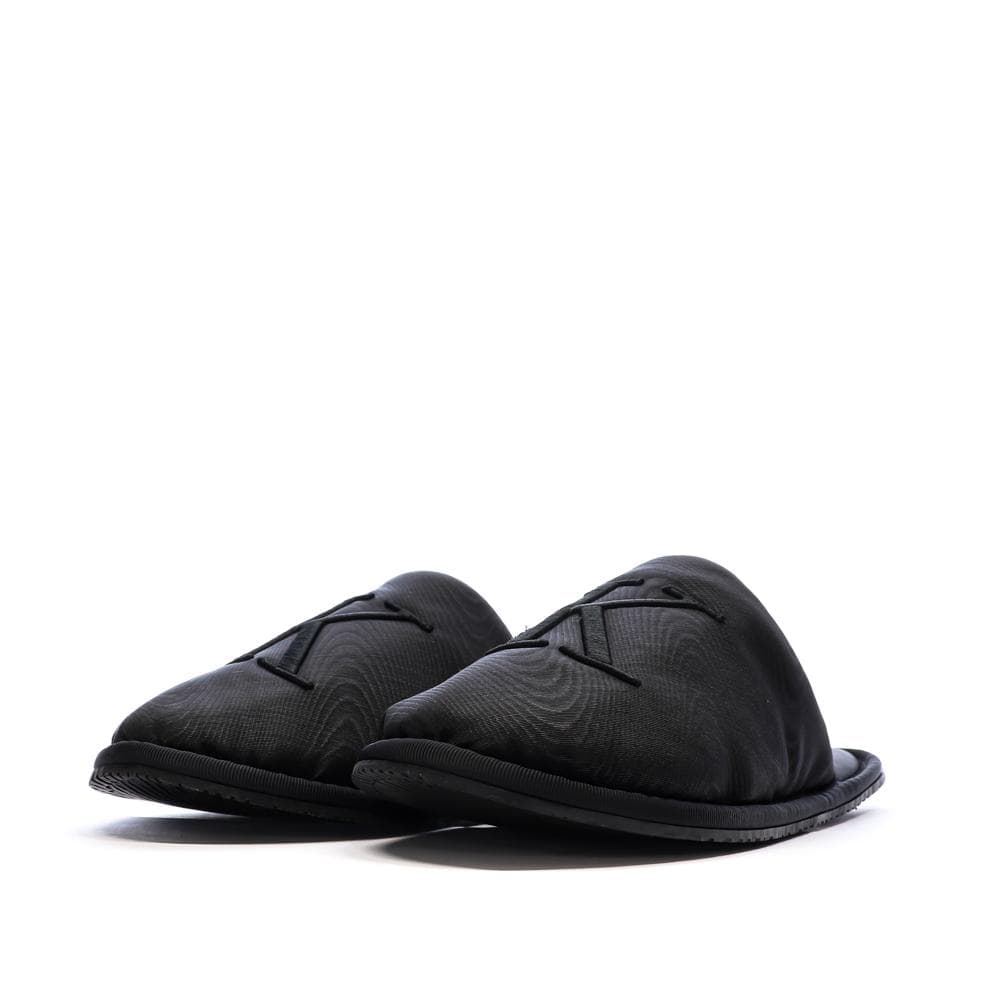 Chaussons Noir Femme Calvin Klein Jeans Slipper Satin Moire 6