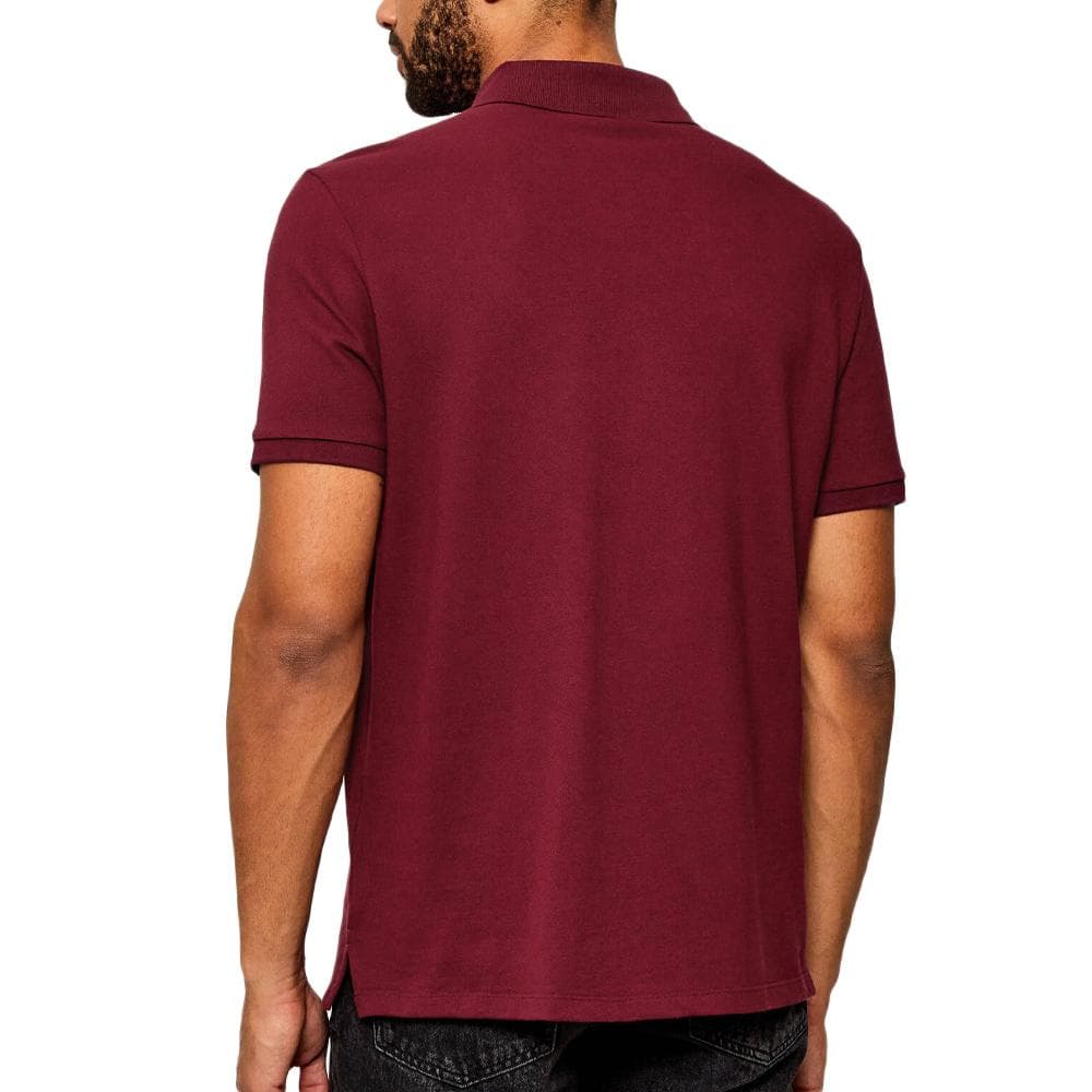 Polo Bordeaux Homme Calvin Klein Jeans Ss Monogram Pique 2