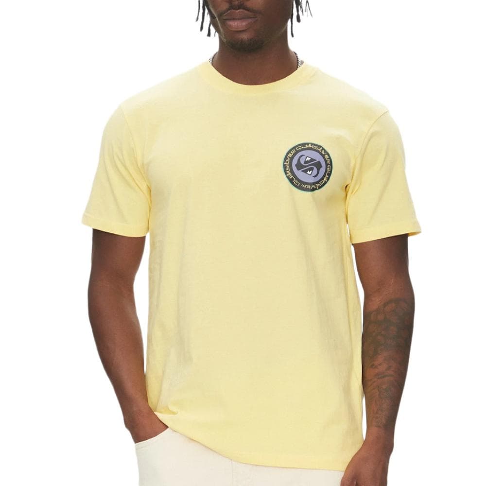 T-shirt Jaune Homme Quiksilver Circle Back 1