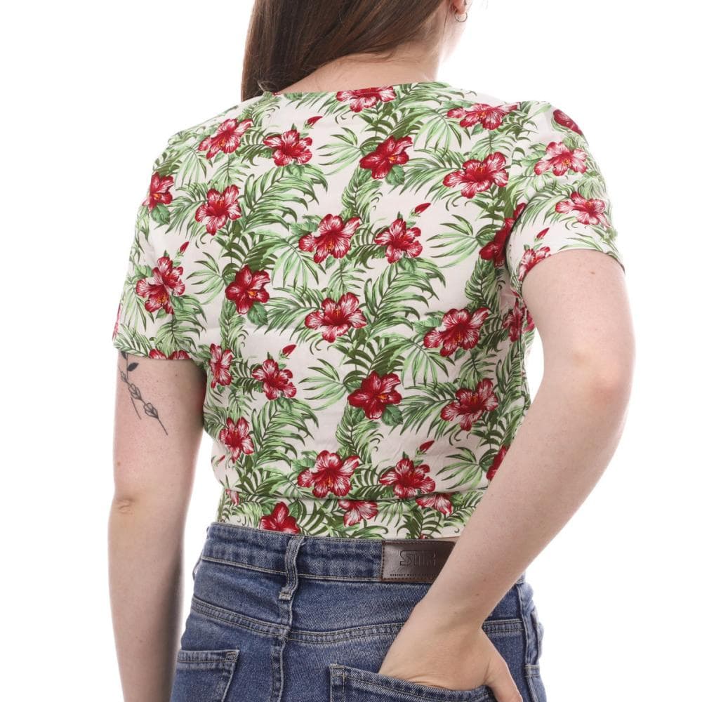 Blouse Blanche/Rouge à fleurs Femme Vero Moda Easy 2