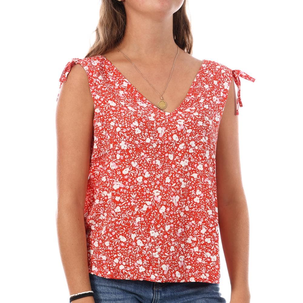Top Rouge Femme Only Ruching 1