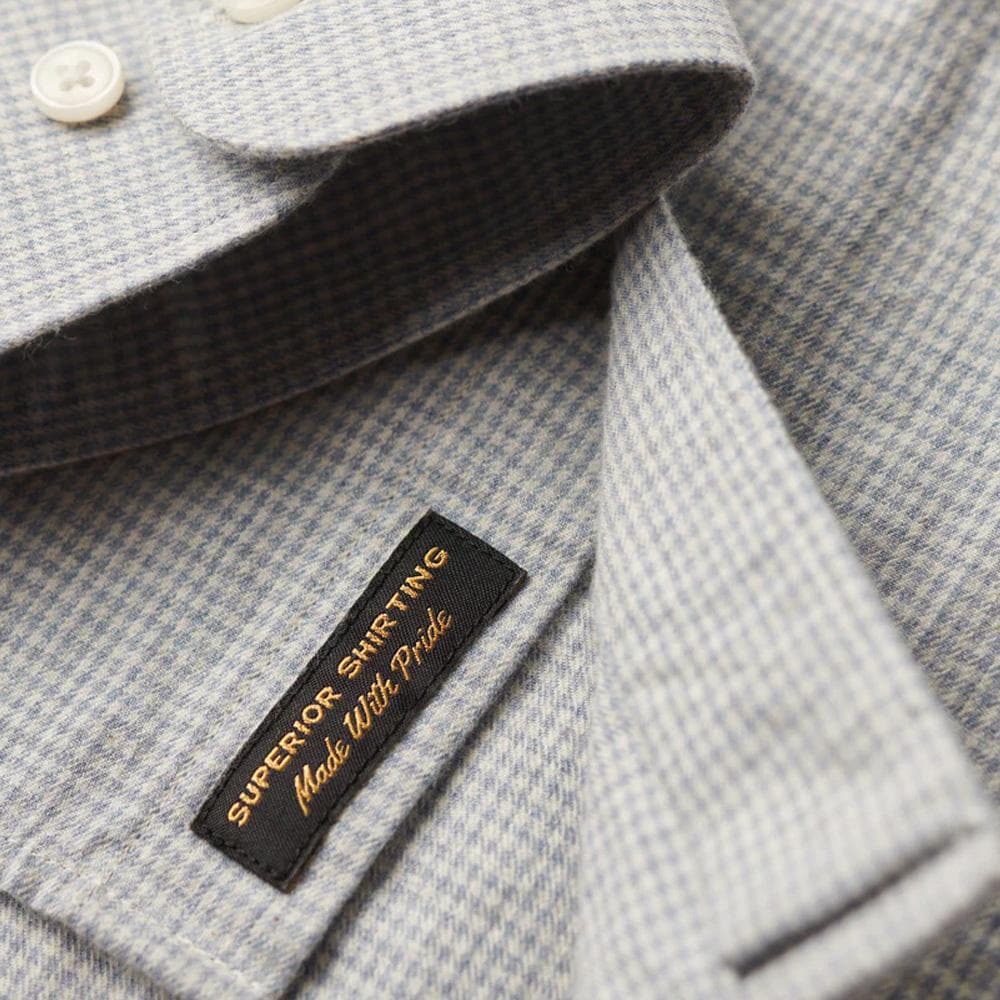 Chemise Bleu/Gris Homme Superdry Smart Shirt 2