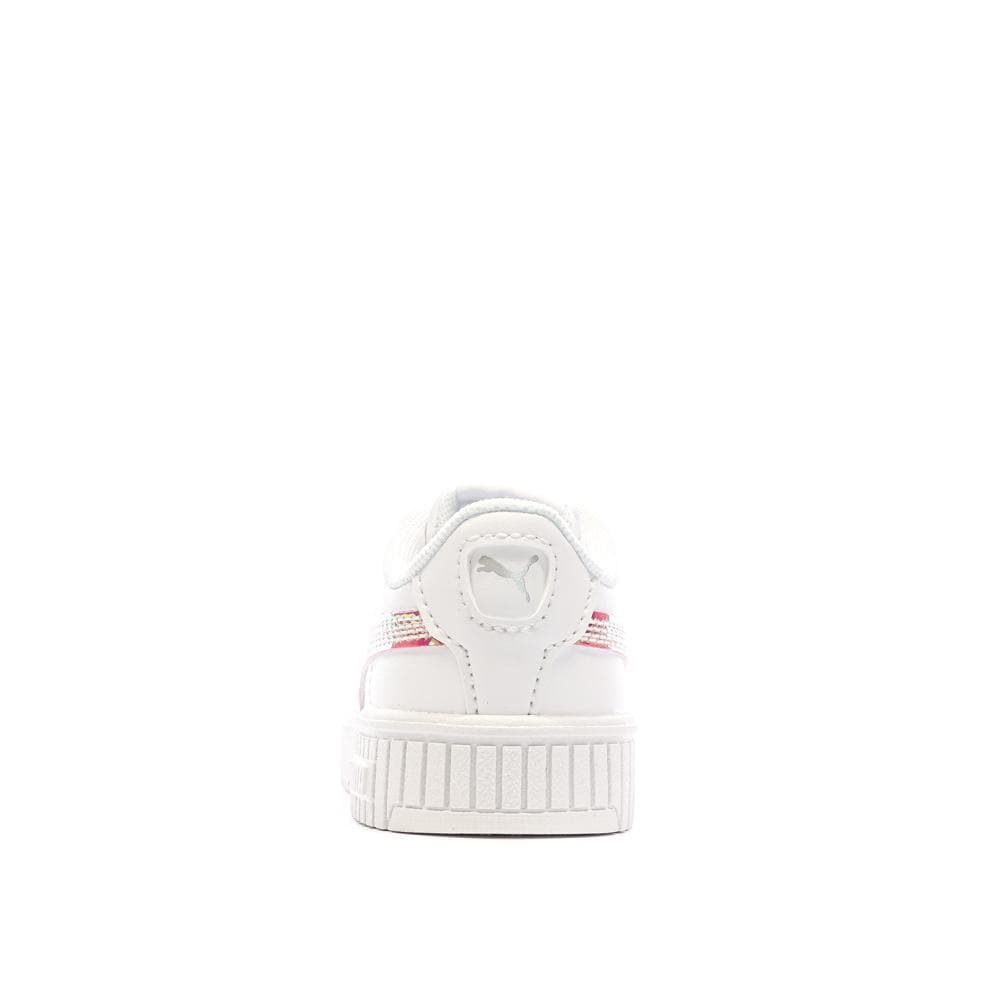 Baskets Blanches/Roses Fille Puma Carina 2.0 3