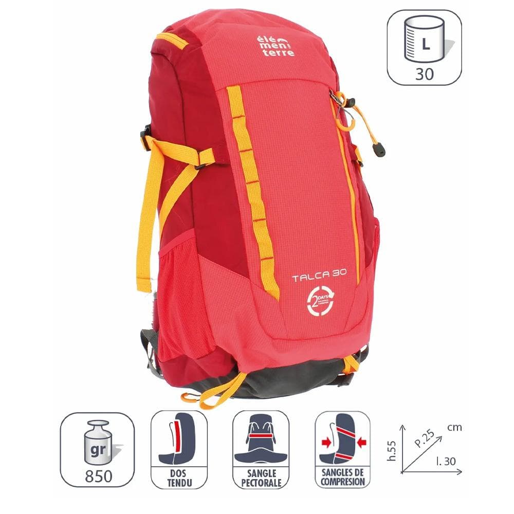 Sac à Dos Rouge Mixte ELEMENTERRE 30 Litres 2
