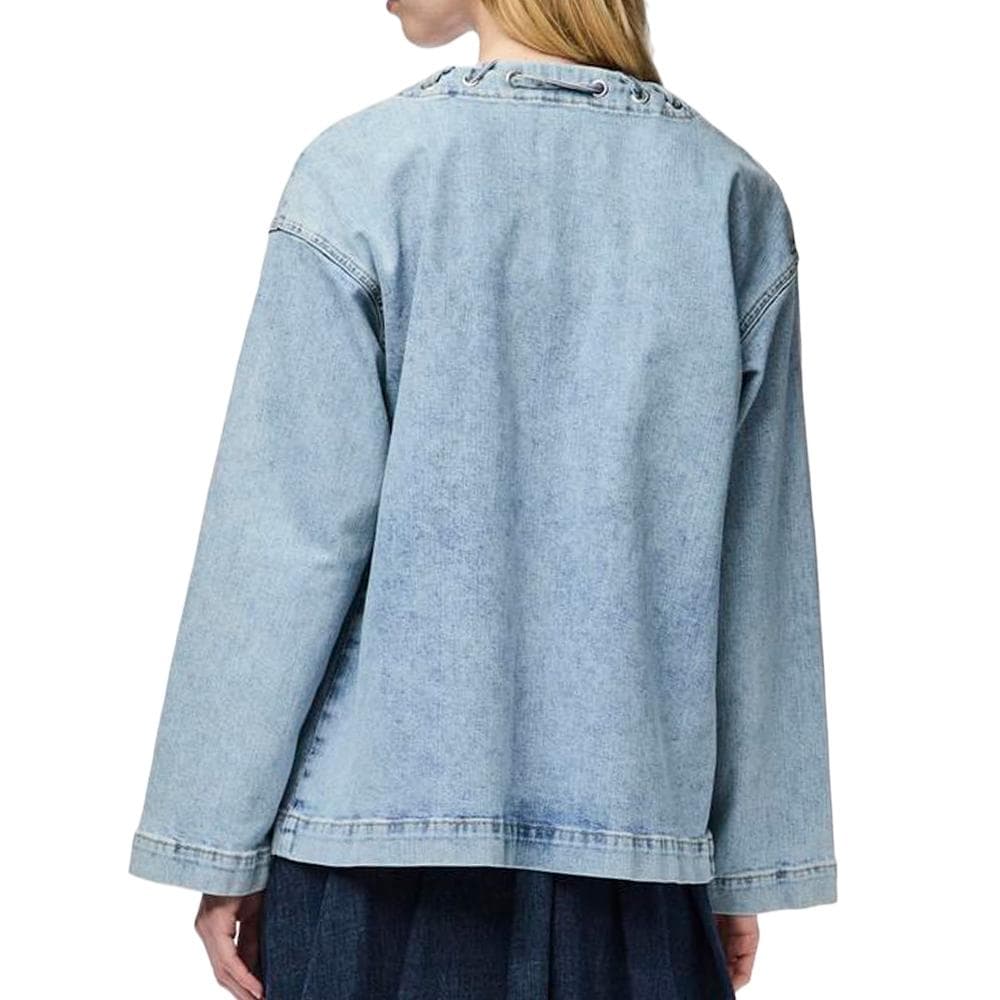Veste en Jean Bleu Femme Pieces Fenda 2