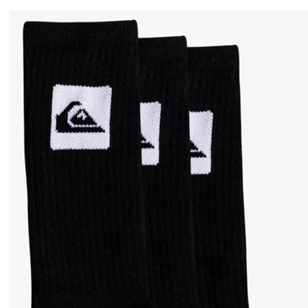 X3 Paires de Chaussettes Noir Homme Quiksilver AQYAA03316 2