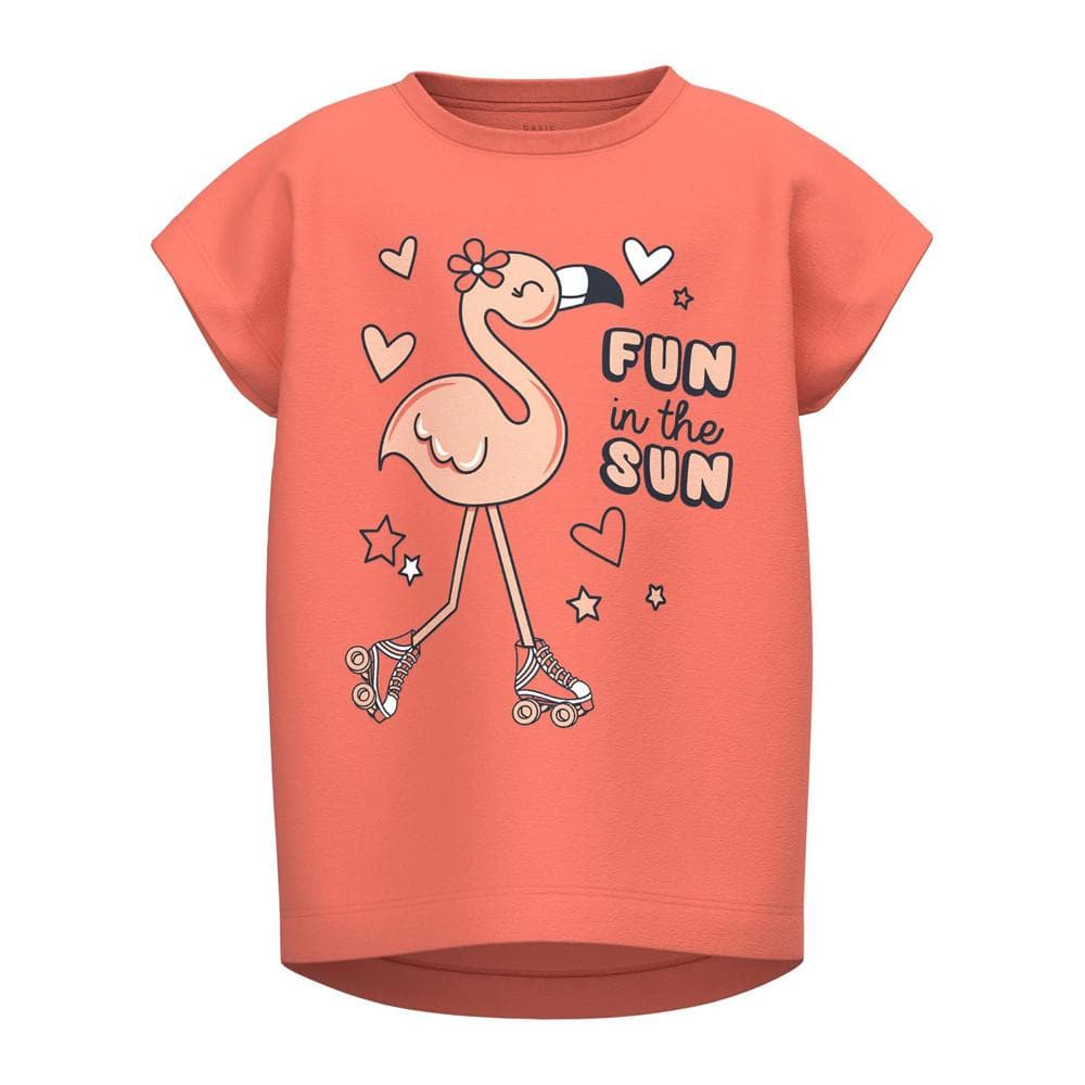 T-shirt Orange Fille Name it Violet 1