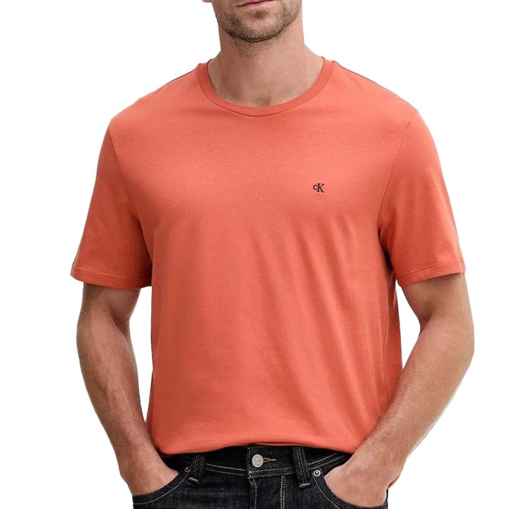 T-shirt Orange Homme Clavin Klein Smooth 1