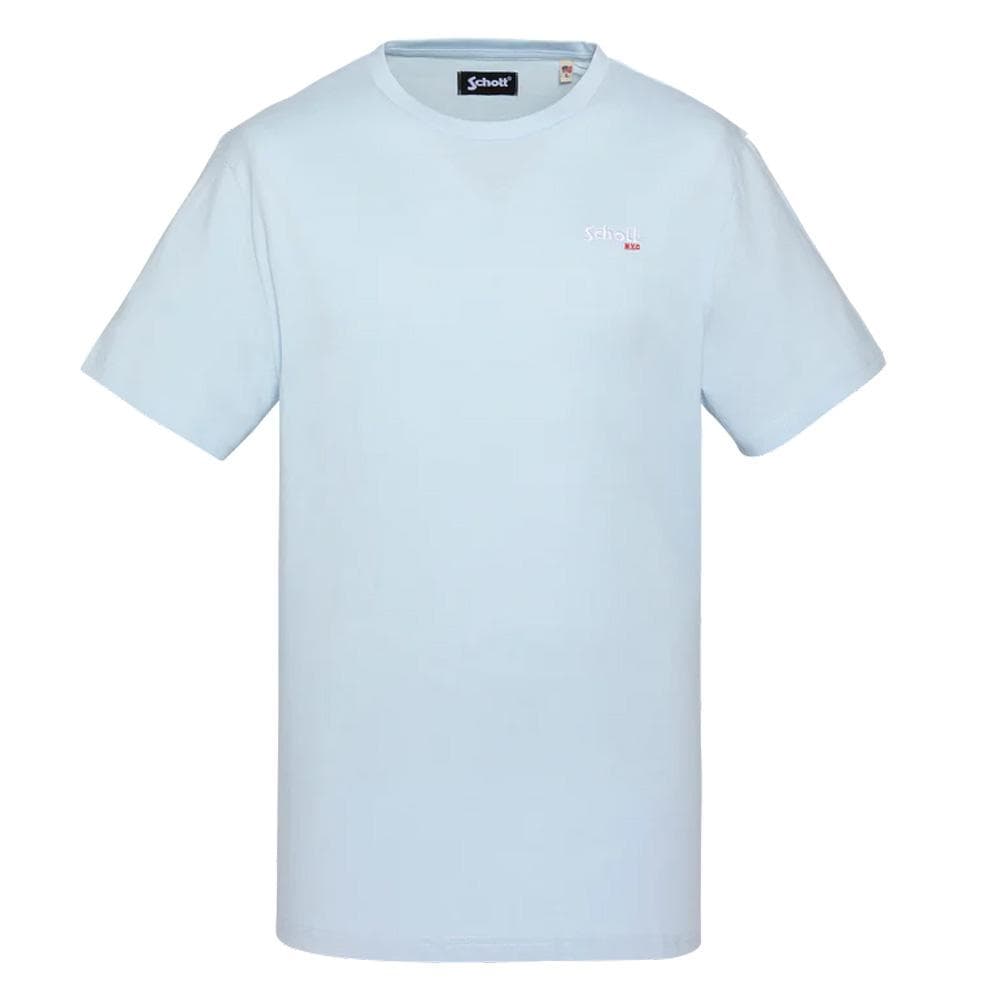 T-shirt Bleu Clair Homme Schott TSCREW 1