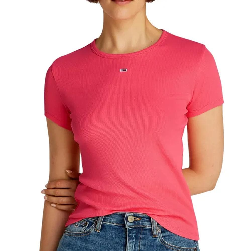 T-Shirt Rose Femme Tommy Hilfiger DW0DW17383 1