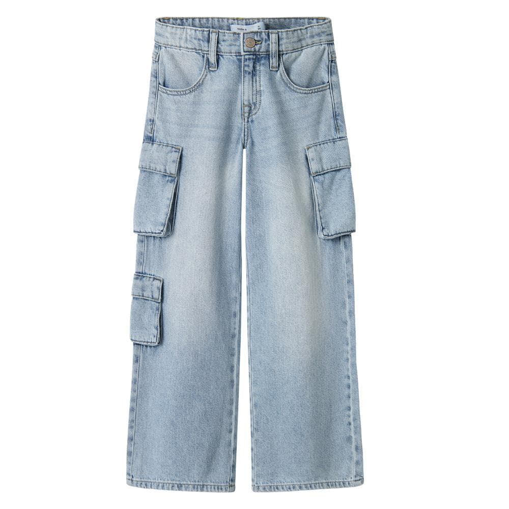 Jean Baggy Bleu Clair Fille Name it Wide Cargo 8772 1