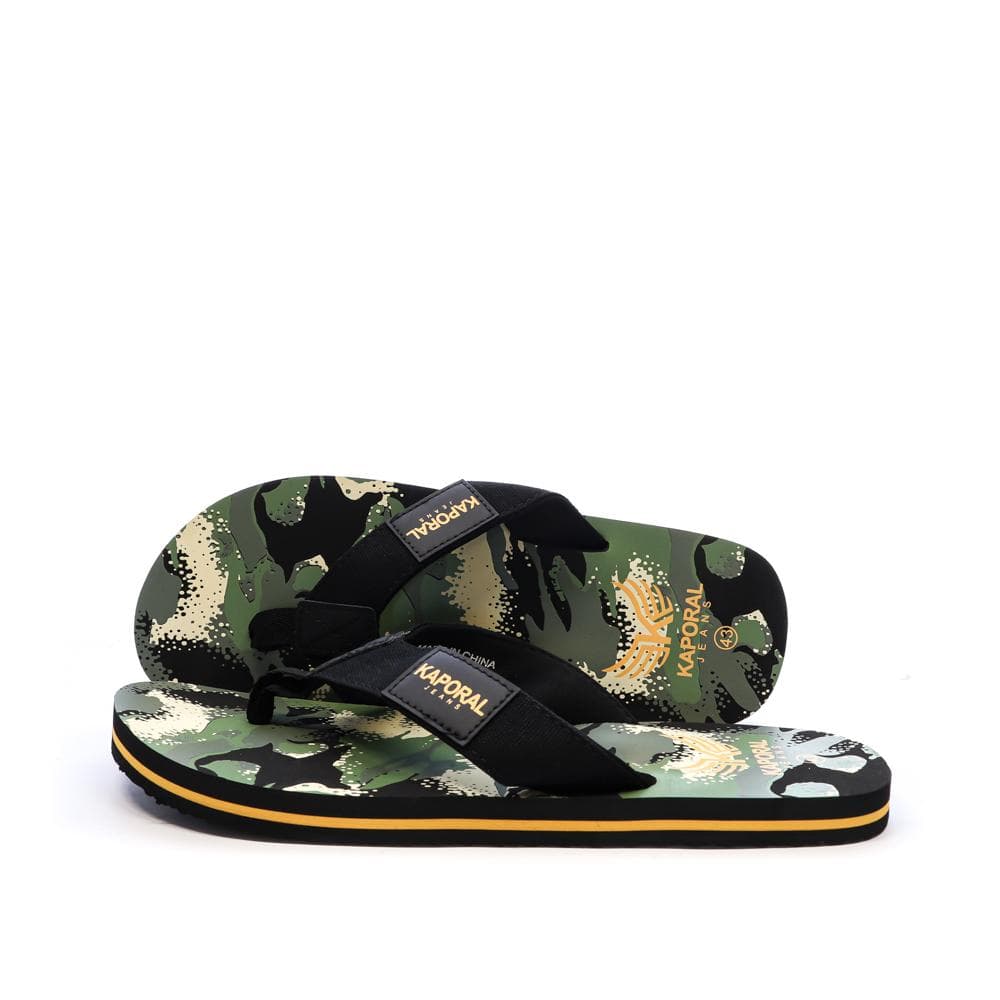 Tongs Kaki/Noir Homme Kaporal Bamao 1