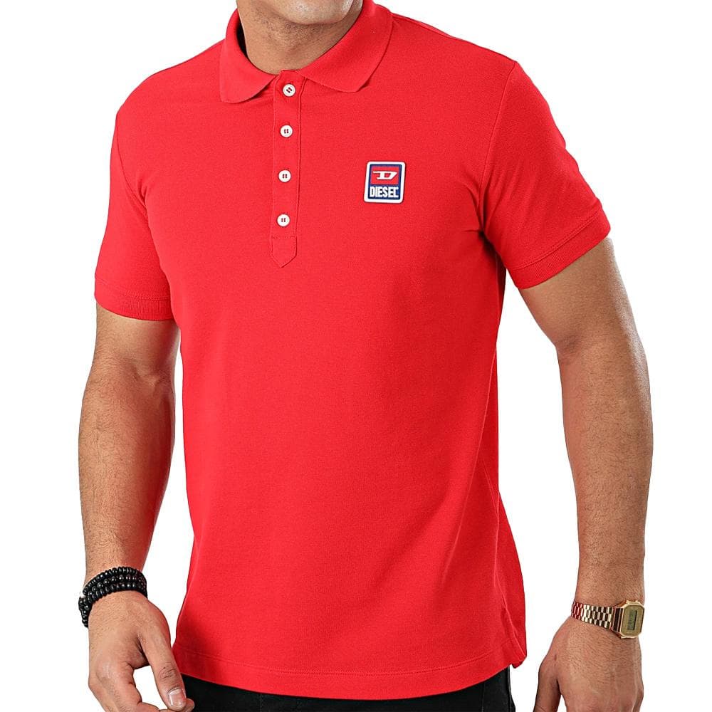 Polo Rouge Homme Diesel T-Smith 1