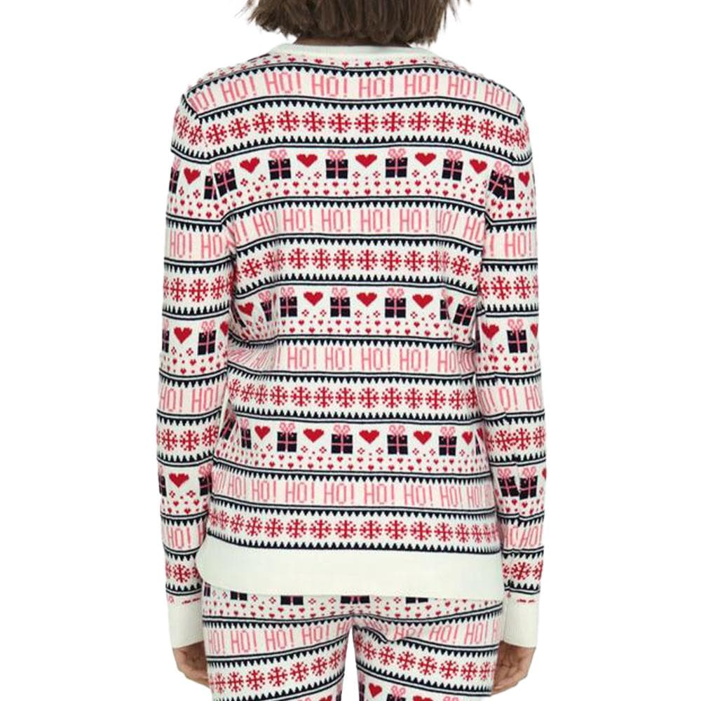 Pull de Noël Blanc/Rose Femme Only Xmas Present 2
