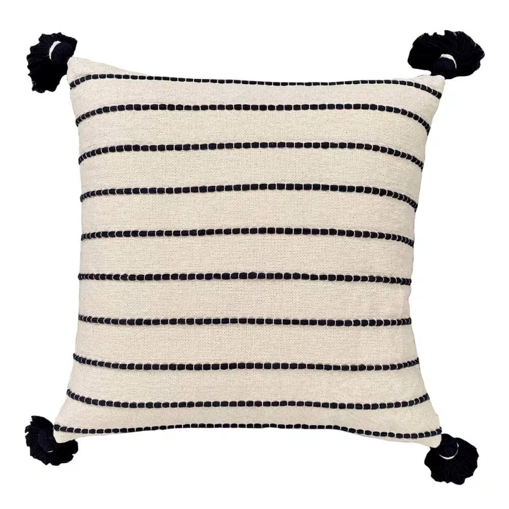 Coussin déhoussable uni en Coton Ecru TODAY 45x45 cm 1