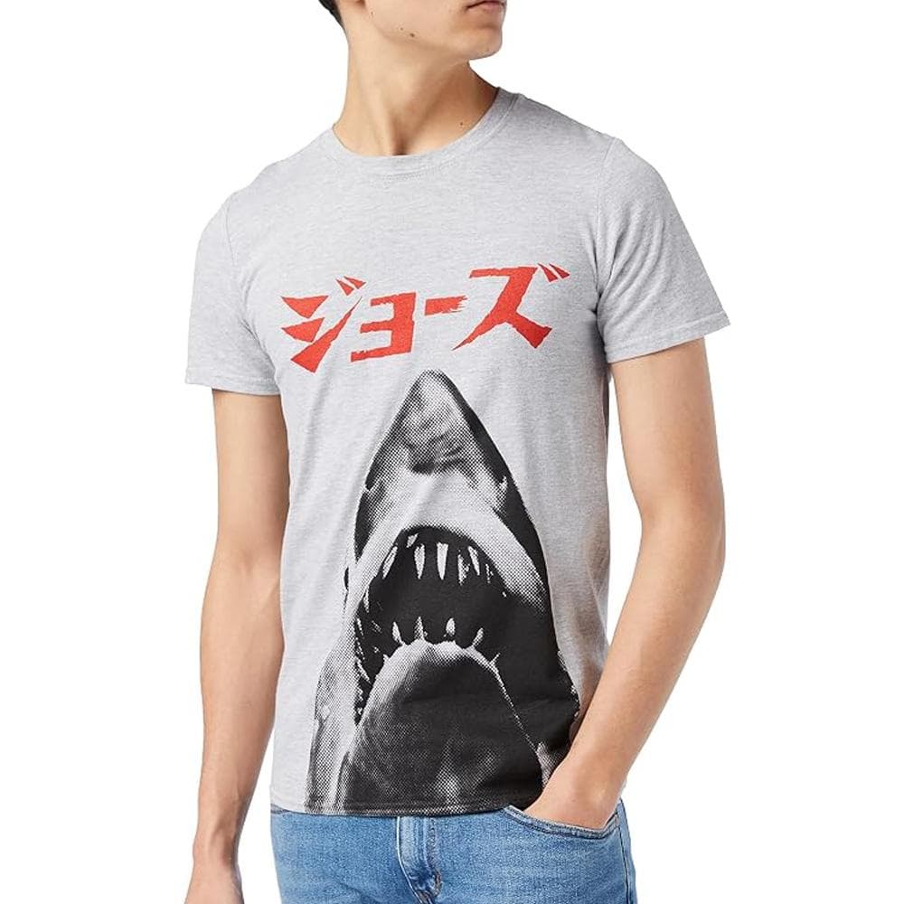T-Shirt Gris Homme Jaws Japan 1