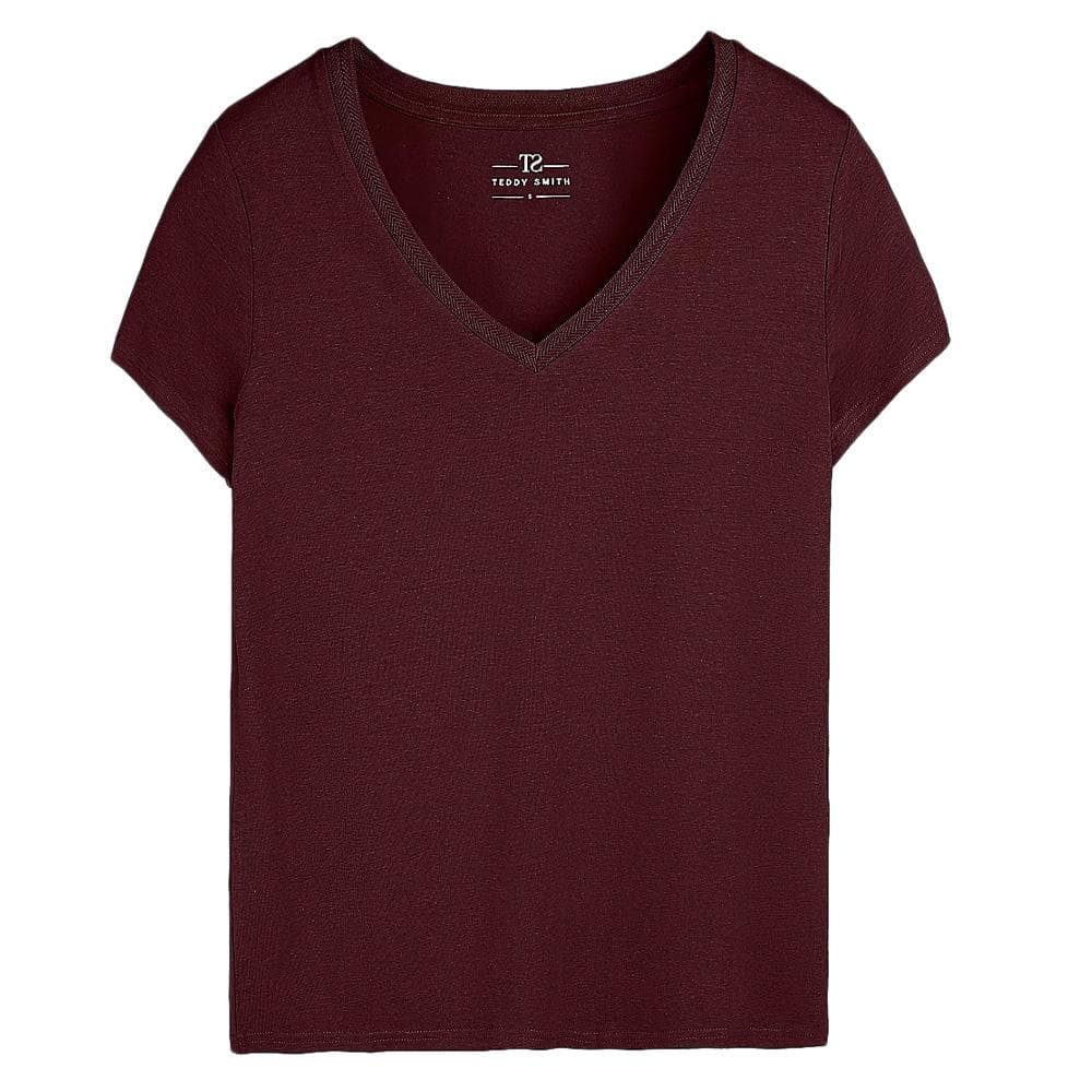 T-shirt Bordeaux Femme Teddy Smith Mia 1