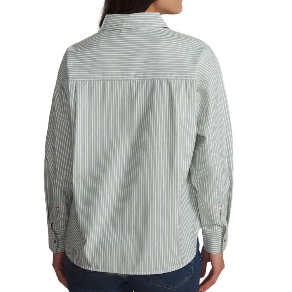 Chemise Rayures Vert Femme TBS Oxygene 2