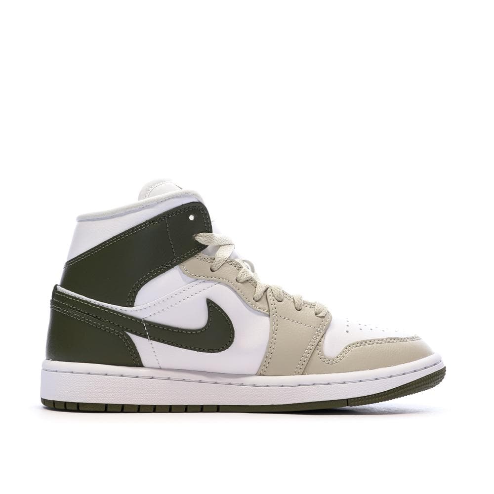 Baskets Beige/Kaki Mixte NIKE Air Jordan 1 Mid Rose 2