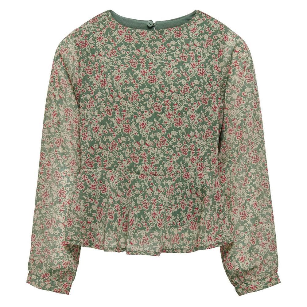 Blouse Fluide Vert/Rouge Fille Kids ONLY Kogdora 1