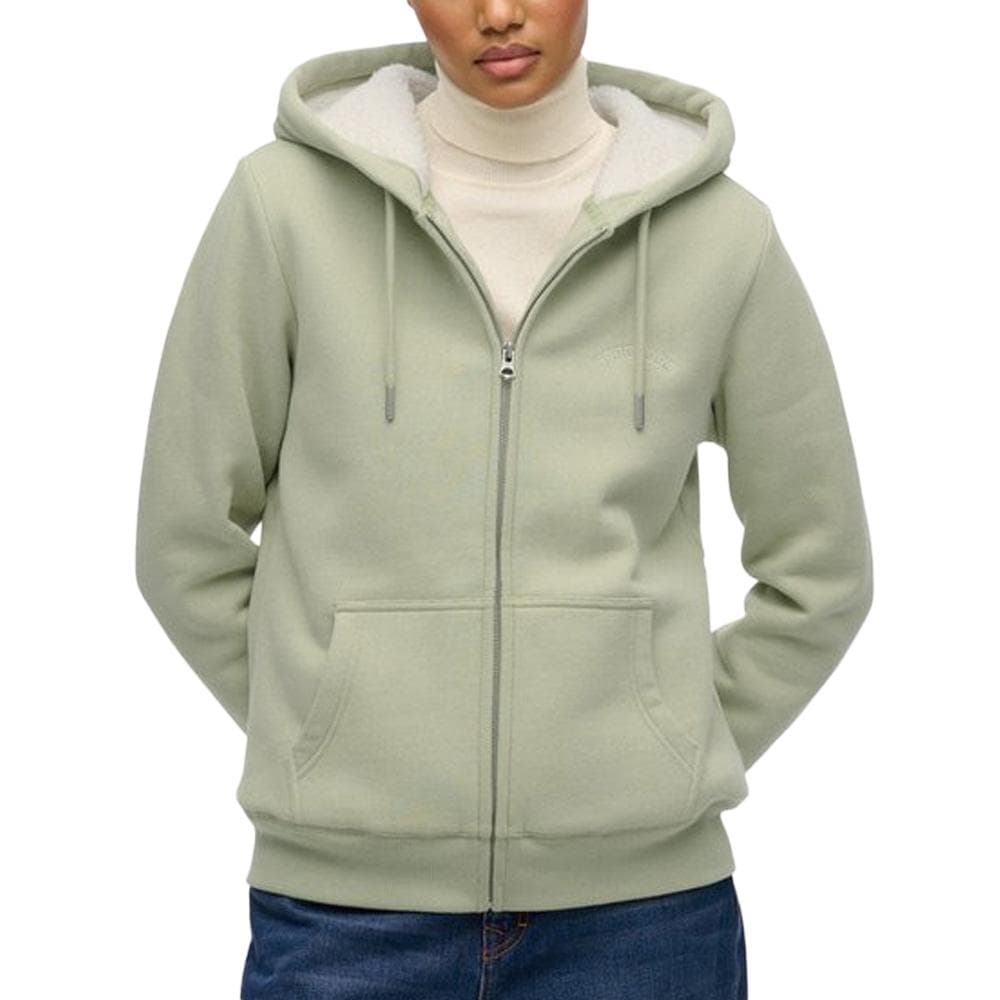 Sweat Zippé Vert Femme Superdry Borg 1