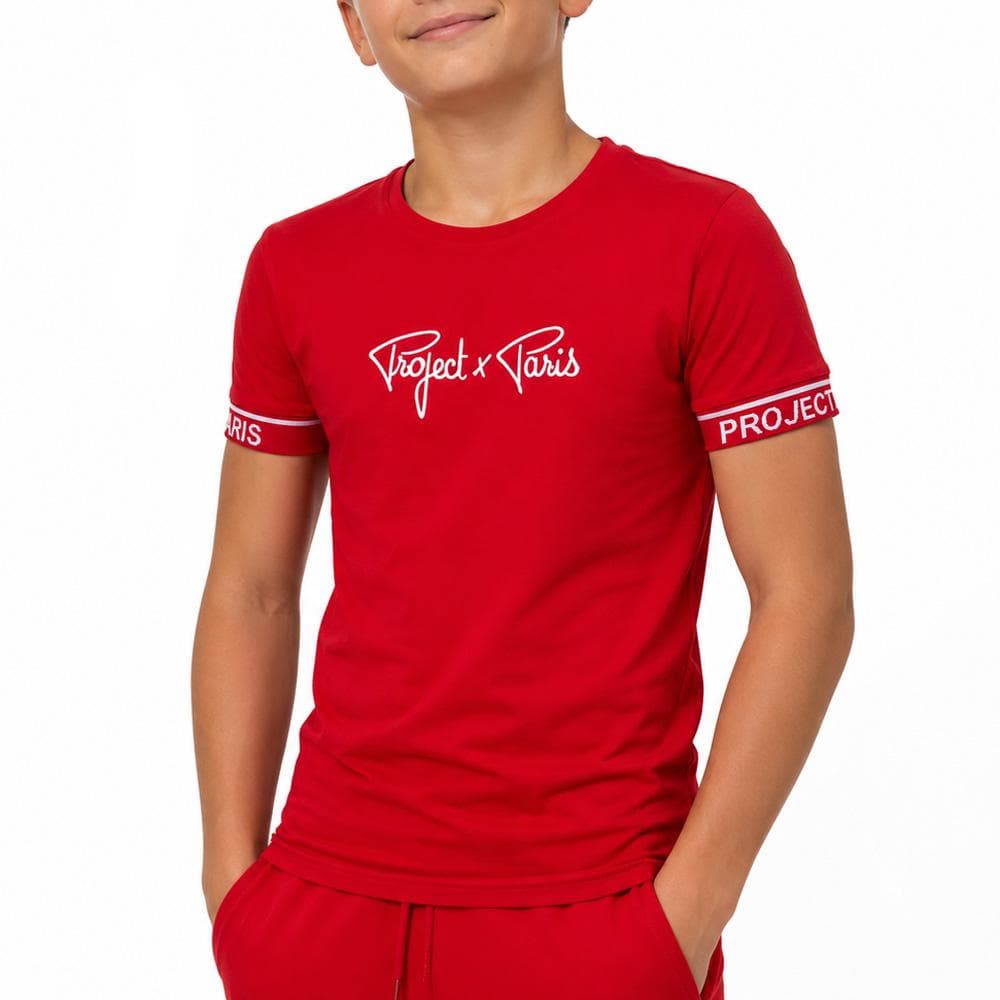 T-Shirt Rouge Garçon Project X Paris J2310022 1