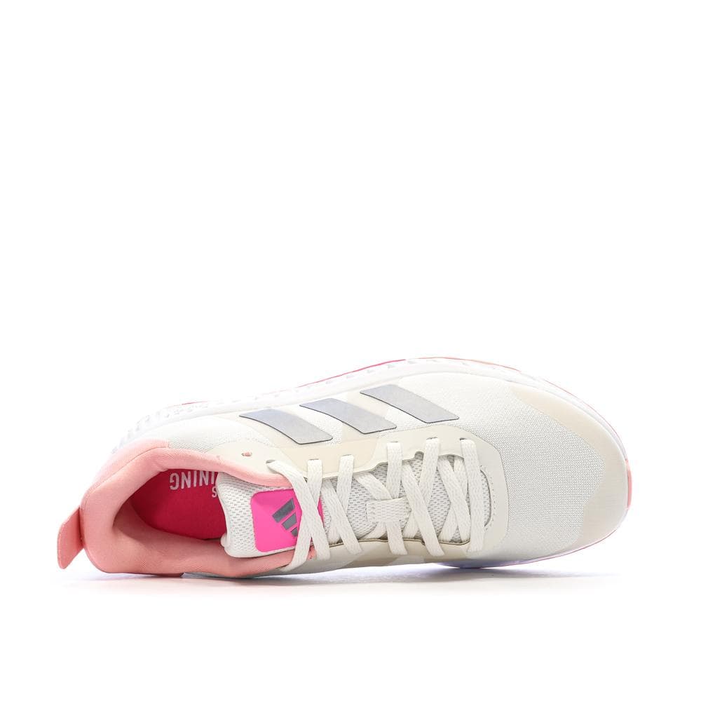 Baskets Blanches/Roses Femme Adidas Everyset Trainer 4