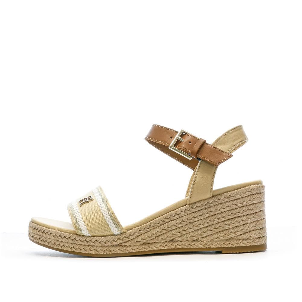 Sandales Beige Femme Tommy Hilfiger Webbing Wedge 1