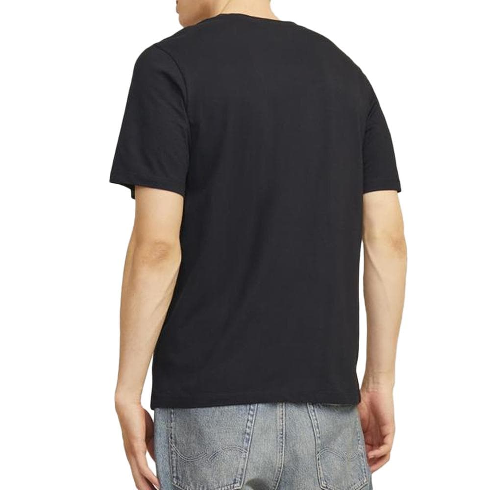 T-Shirt Noir/Blanc Homme Jack & Jones Neck 2