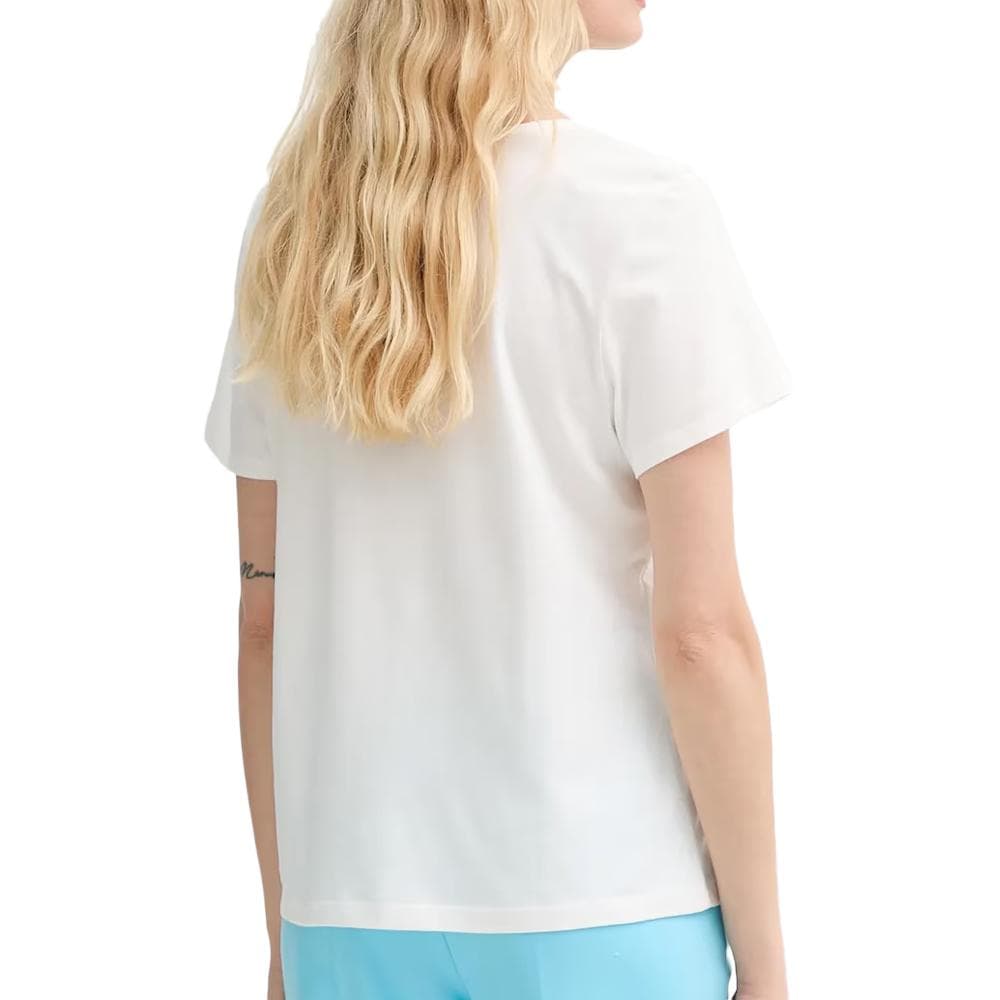 T-shirt Blanc/Bleu Femme Morgan DBELLO 2