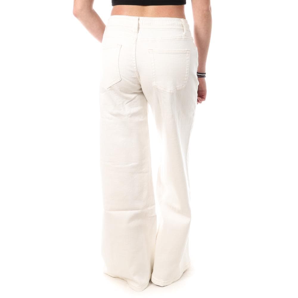 Jean Large Blanc Femme Monday Premium Cordon 2