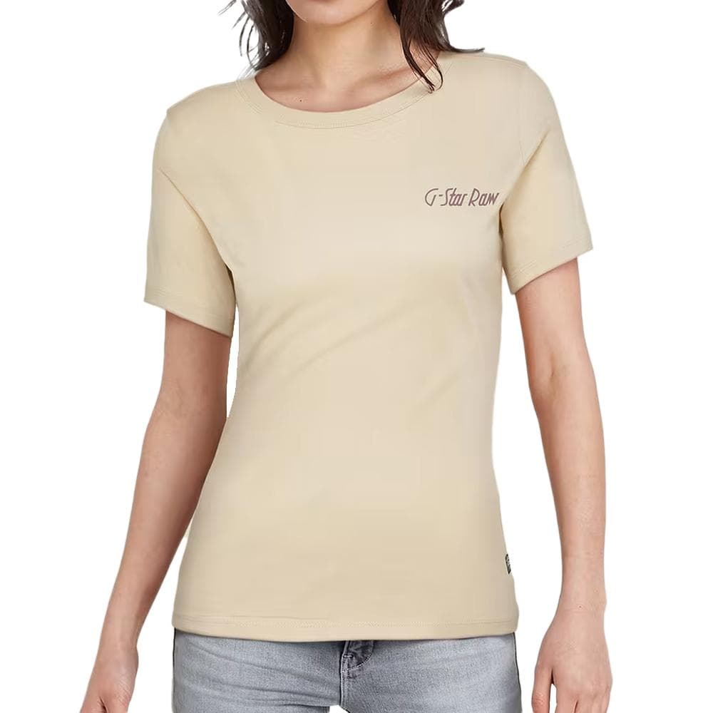 T-shirt Beige Femme G-Star Raw Stm Chest 1