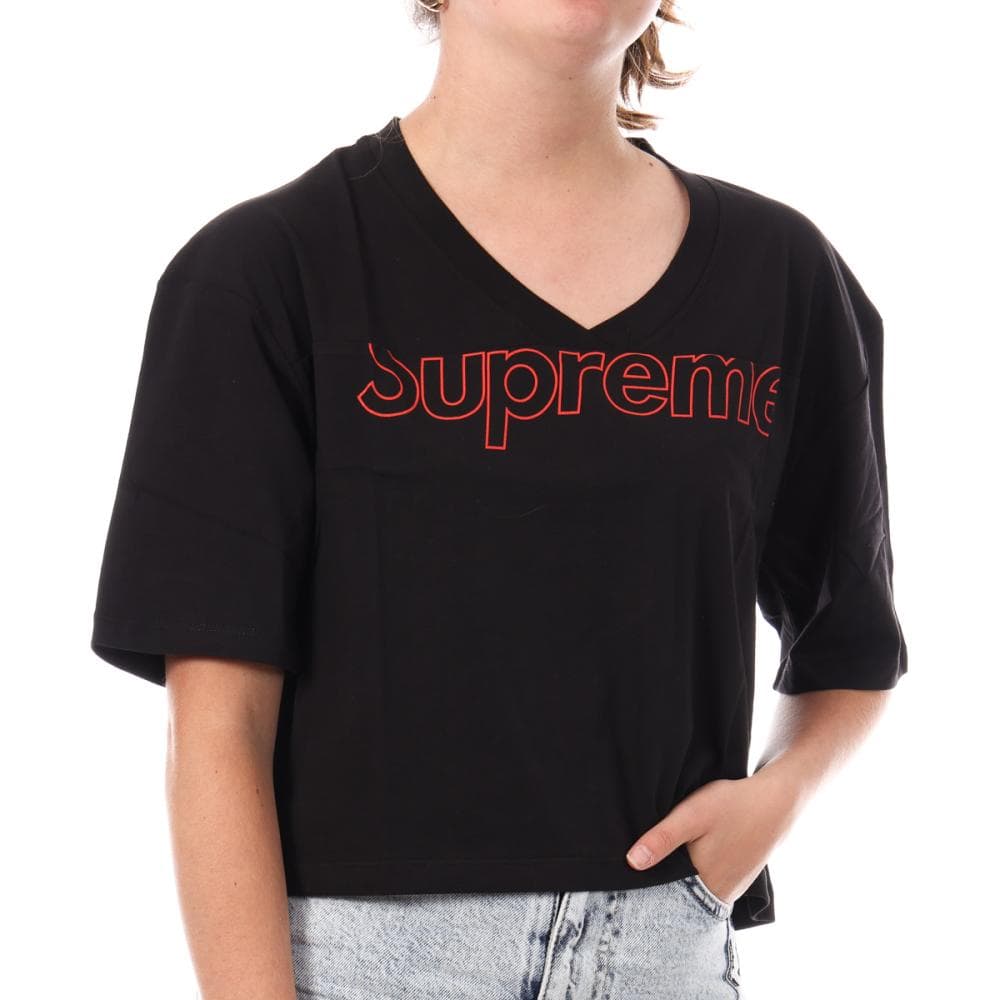 T-shirt Noir Crop Femme Supreme Grip Ranaka 1