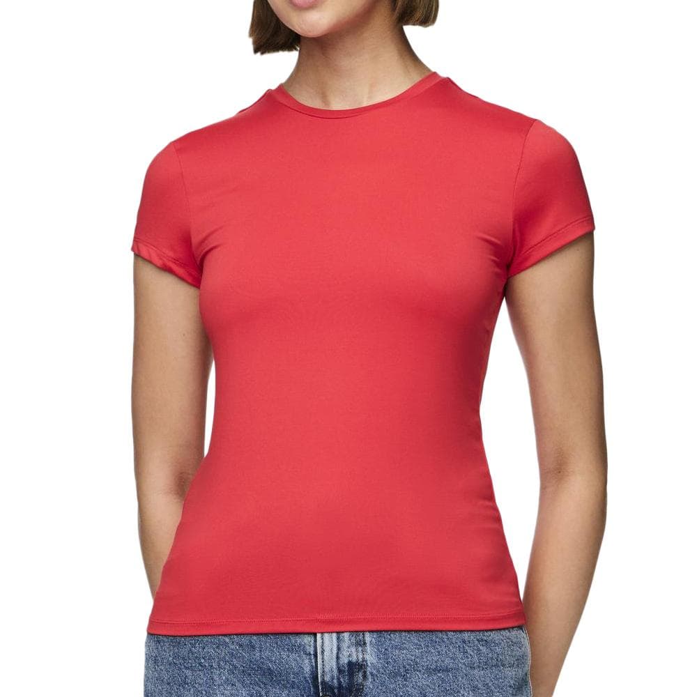 T-Shirt Rouge Femme Pieces Fylla 1