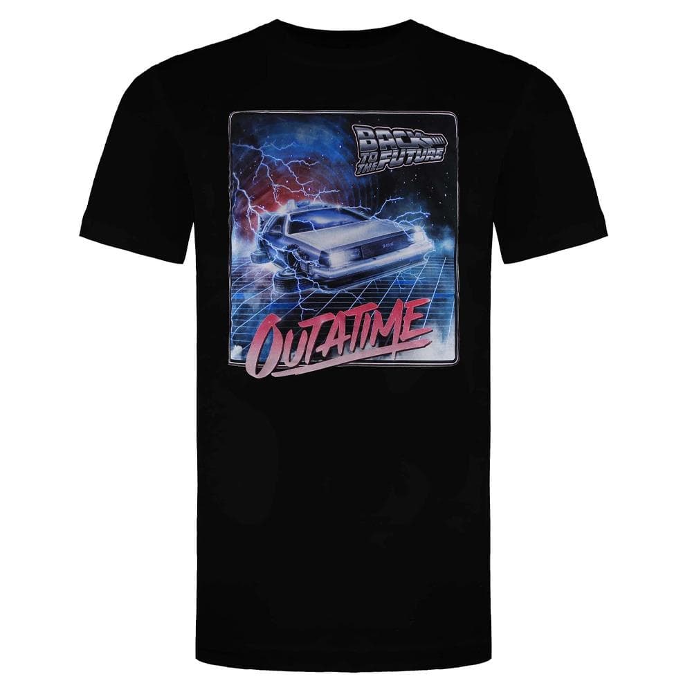 T-Shirt Noir Homme Back To The Future Outatime 1