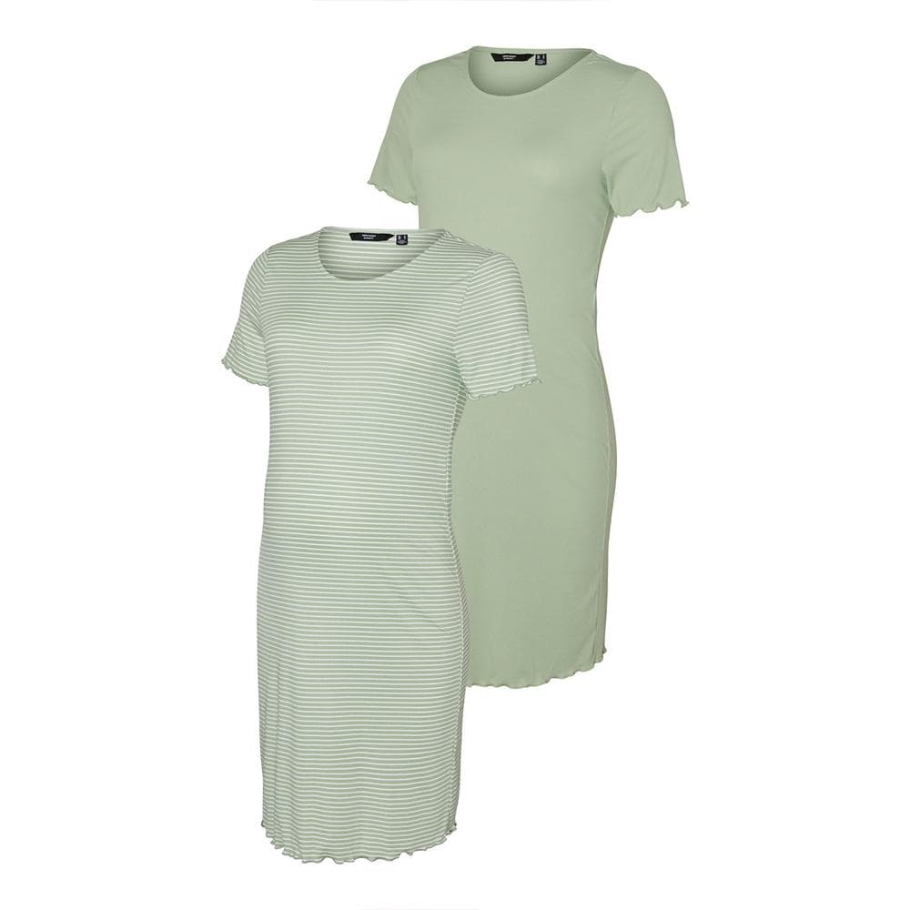 Lot x2 Robe de Grossesse Verte Femme Vero Moda Maternity Jill2 4