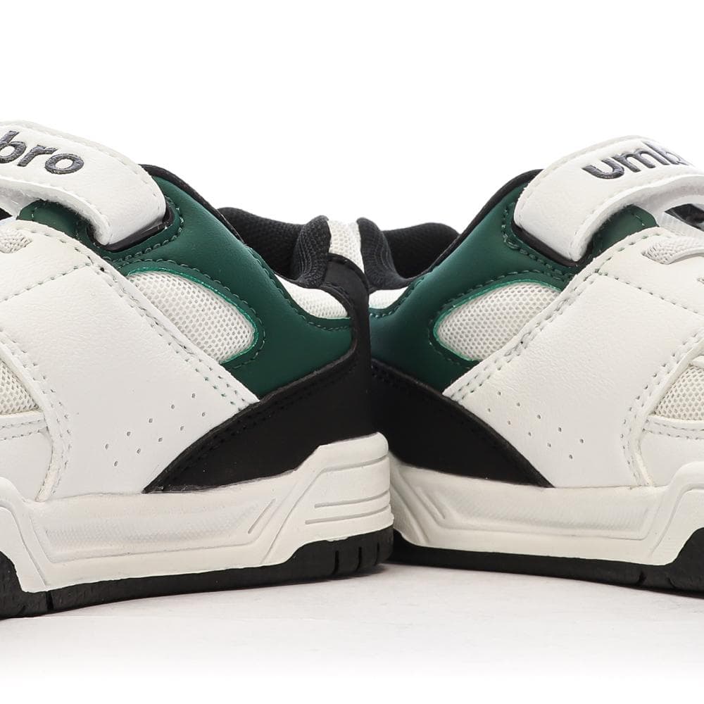Baskets Blanches/Noires/Vert Garçon Umbro Travys 6