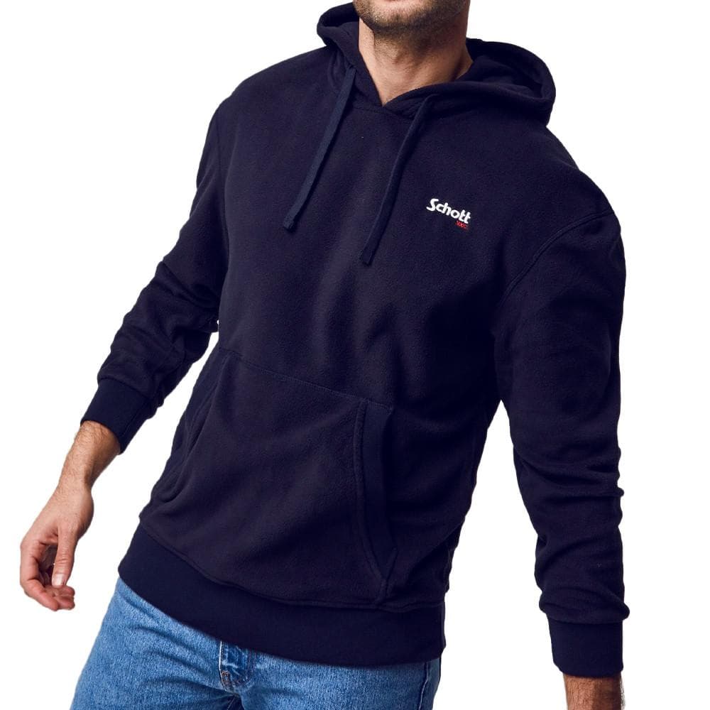 Sweat à capuche Marine Homme Schott Micro Polar 1