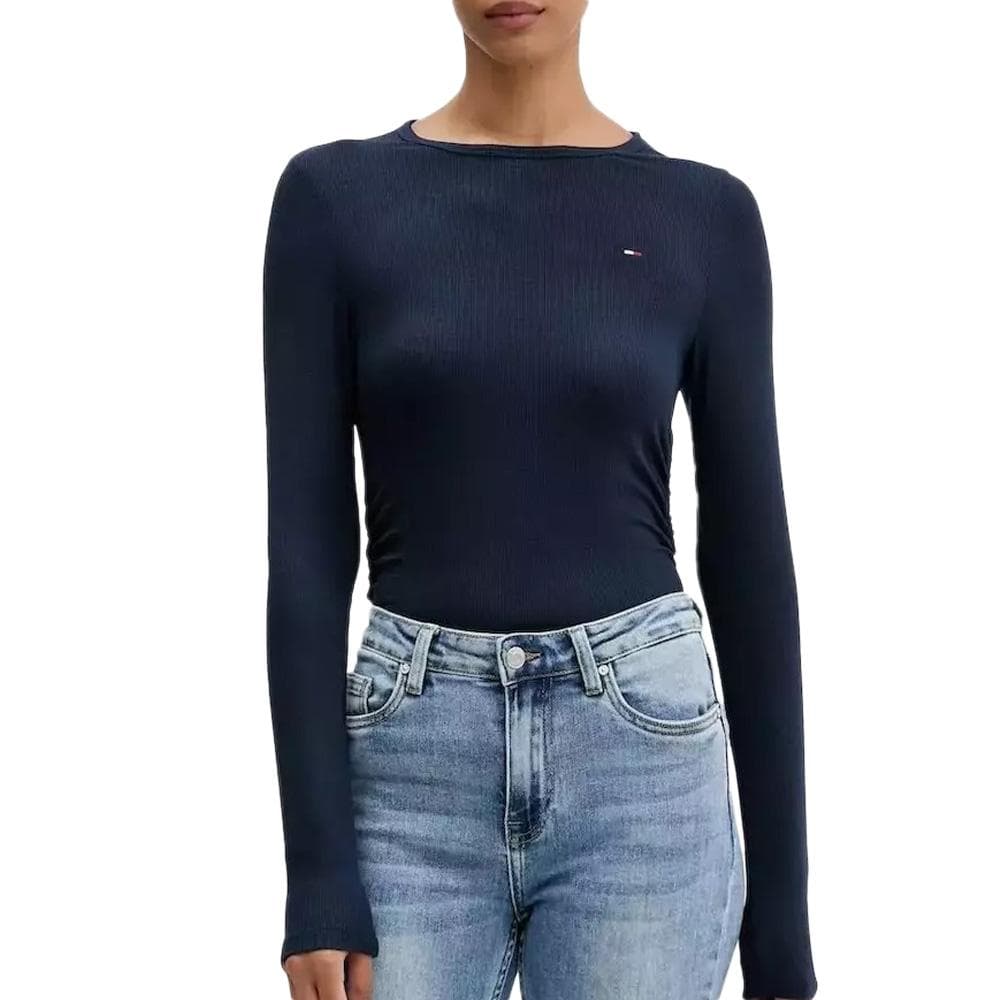 T-shirt Marine Femme Tommy Hilfiger Tjw Slim Ruched 1