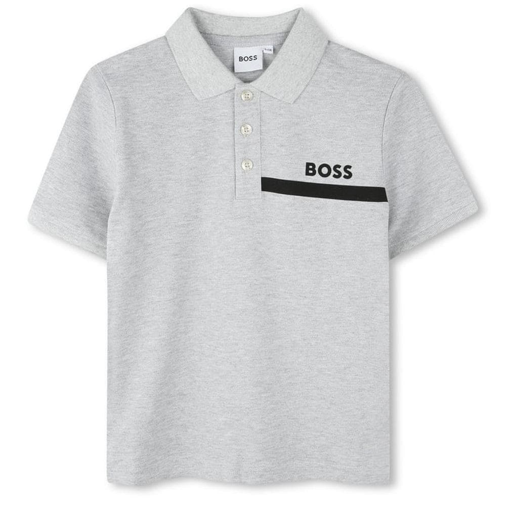 Polo Gris/Noir Garçon Hugo Boss J52731 1