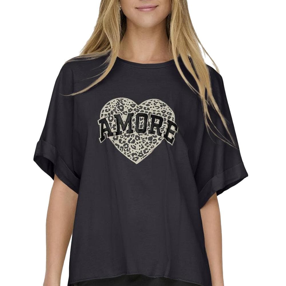 T-Shirt Gris Foncé Femme Only Lucy 1