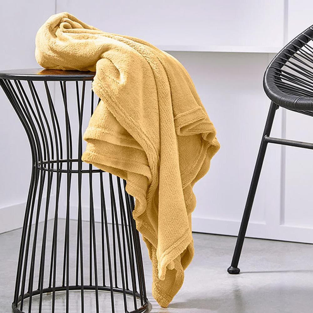 Plaid Jaune Today Plaid Xl Moelleux 150x200 2