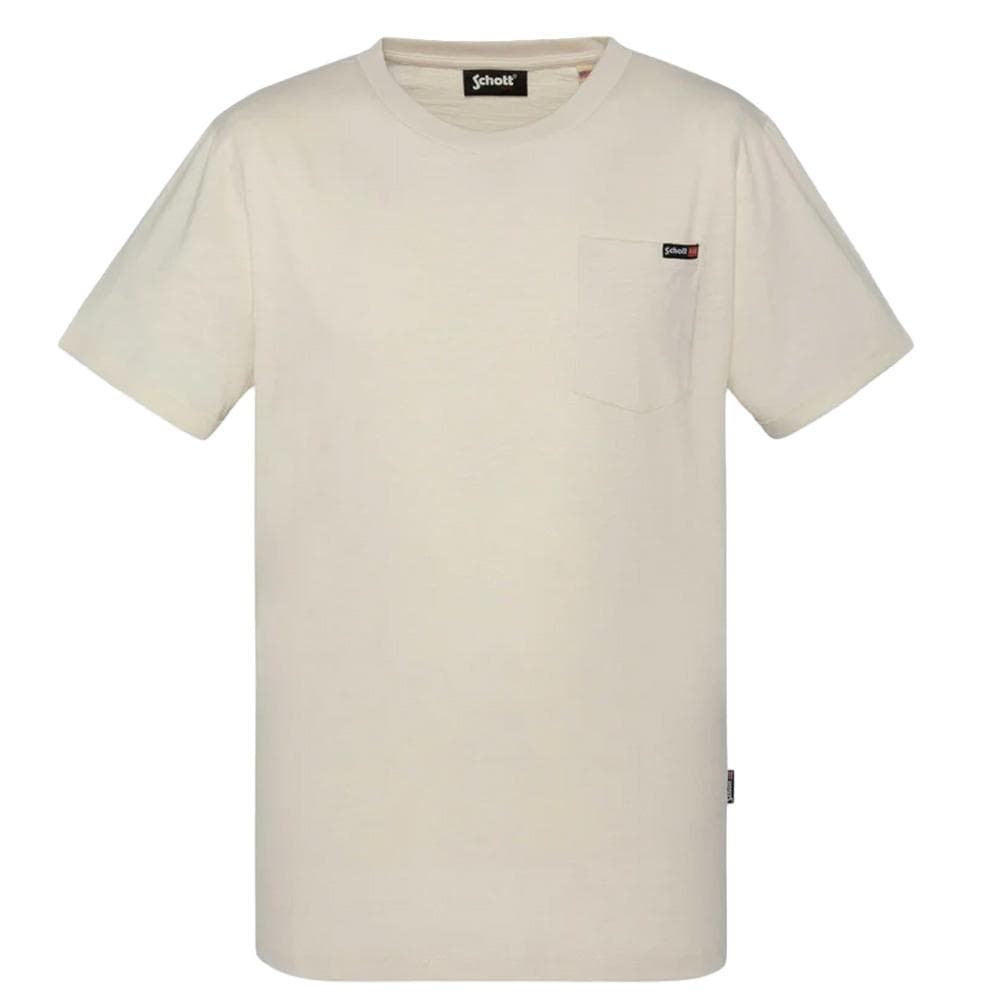 T-Shirt Beige Homme Schott TSKEA1 1