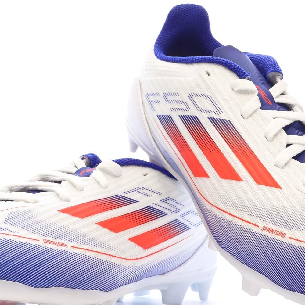 Chaussures de Foot Blanc/Bleu Junior Adidas F50 League FG/MG 7