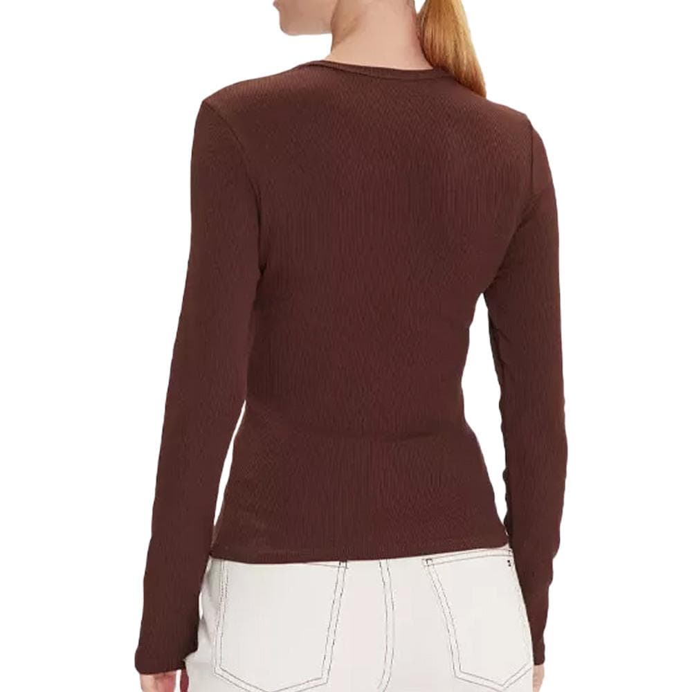 T-Shirt Manches Longues Marron Femme Tommy Hilfiger Essentials 2