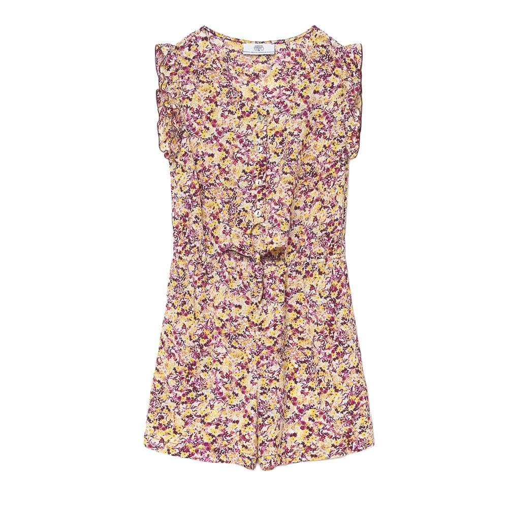 Combishort Jaune/Rose Fille Le Temps Des Cerises Fleur 1