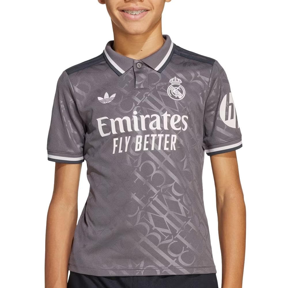 Real Madrid Maillot de football Gris Garçon Adidas 24/25 1